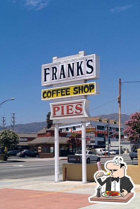 Menu at Frank's Coffee Shop cafe, Burbank