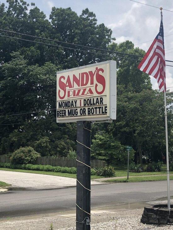 Menu at Sandy's Pizza pizzeria, Fort Branch