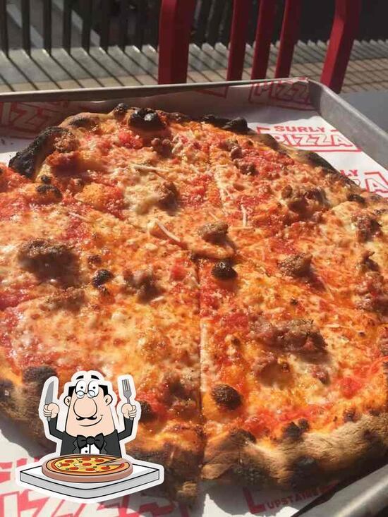 Menu at Surly Brewing Co. pizzeria, Minneapolis