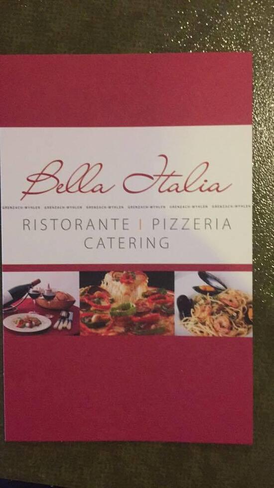 Speisekarte von Bella Italia restaurant, Grenzach-Wyhlen