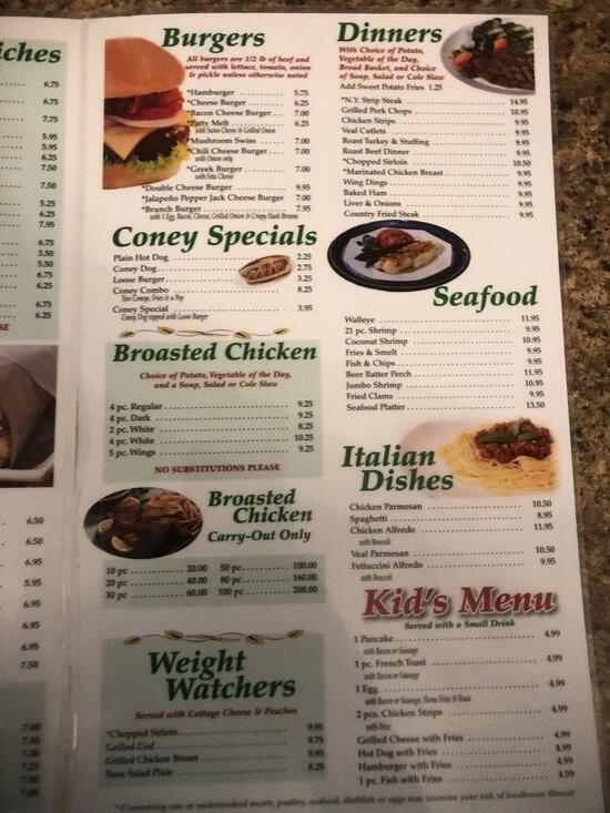 Menu at Benny's Home Cooking restaurant, Monroe