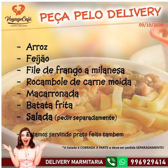 Menu em Voyage Café Itapira, Itapira