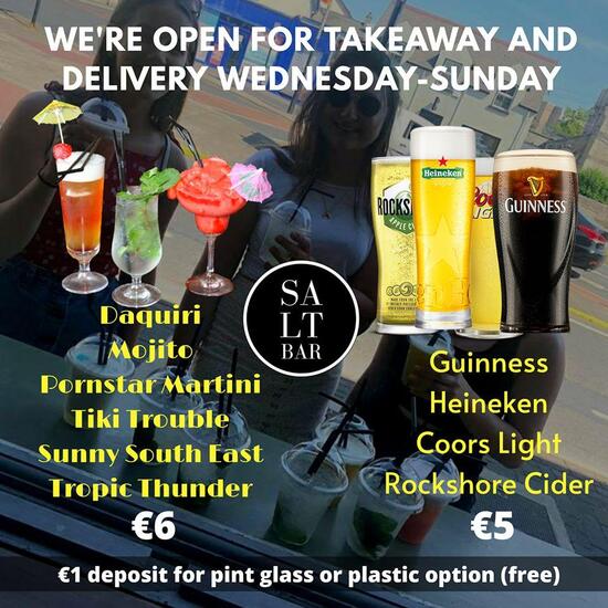 Menu at Salt Bar, Carlow