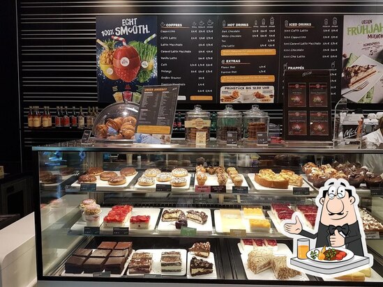 Menu at McCafé cafe, Schwechat