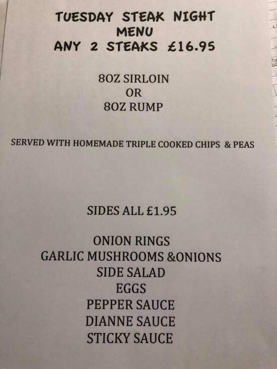 Menu at The Derby Arms pub & bar, Ormskirk, Prescot Rd