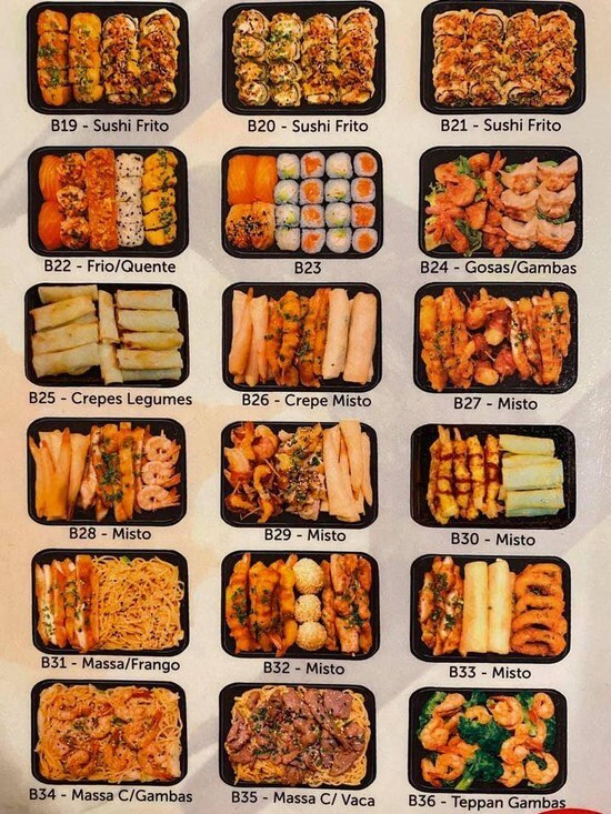 Subarashii sushi  Cardapio para almoço, Almoço, Cardápio