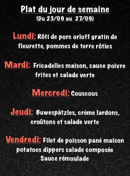 Menu au Restaurant de l'Hôtel L'Alsace Keskastel, Keskastel, 11 Rue du