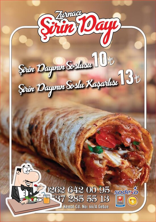 Menu at Zurna Dürüm Şirin Dayı, Gebze, Namık Kemal Cd. 66/A