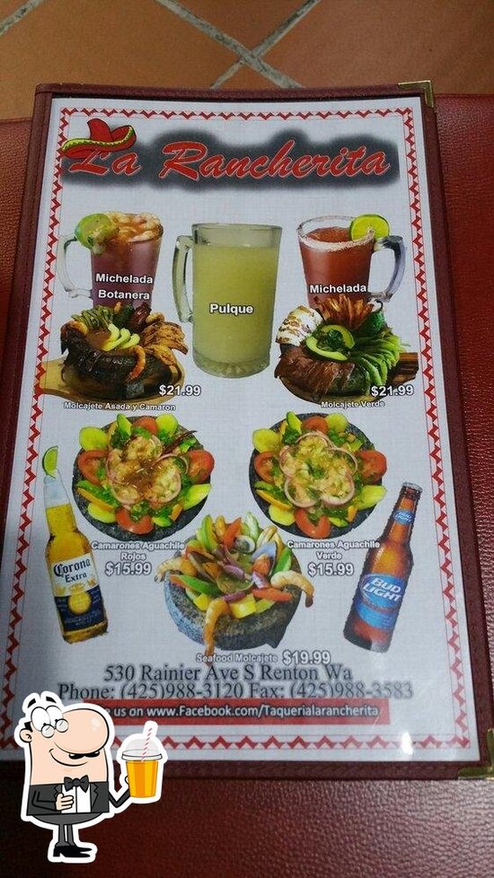 Menu at La Rancherita Renton restaurant, Renton, 530 Rainier Ave S