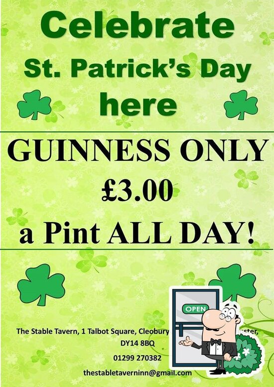 Menu at The Stable Tavern pub & bar, Cleobury Mortimer