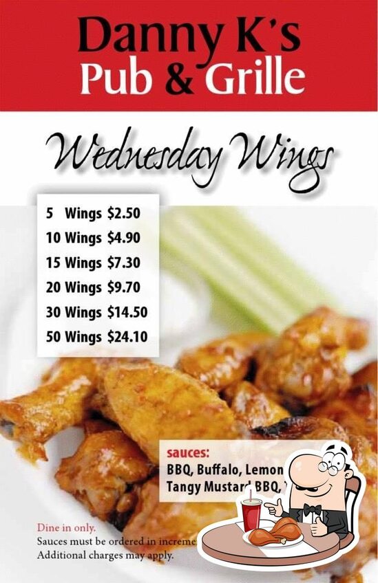 Menu at Danny K's Pub & Grille, Wisconsin Rapids
