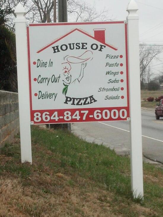 Menu at House Of Pizza pizzeria, Williamston