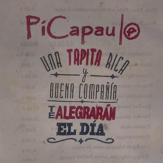 Menu at Restaurante Pica Pau, Madrid