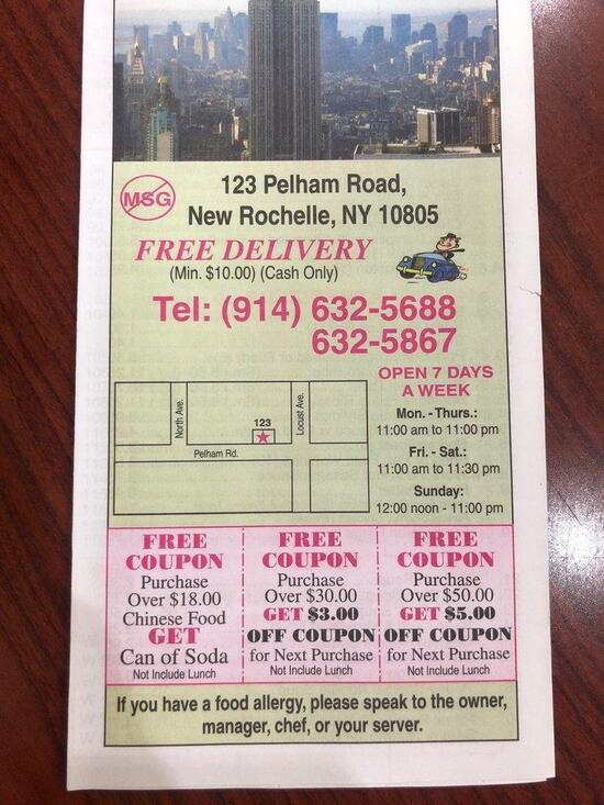 Menu at Empire Wok restaurant, New Rochelle, 123 Pelham Rd UNIT 3
