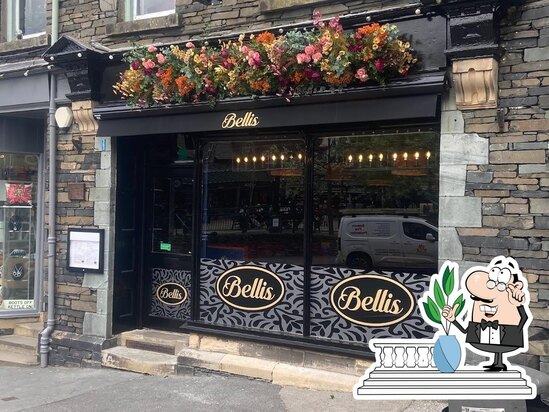Menu at Bellis restaurant, Ambleside
