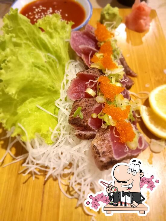 Menu at FUGU sushi restaurant, Palembang