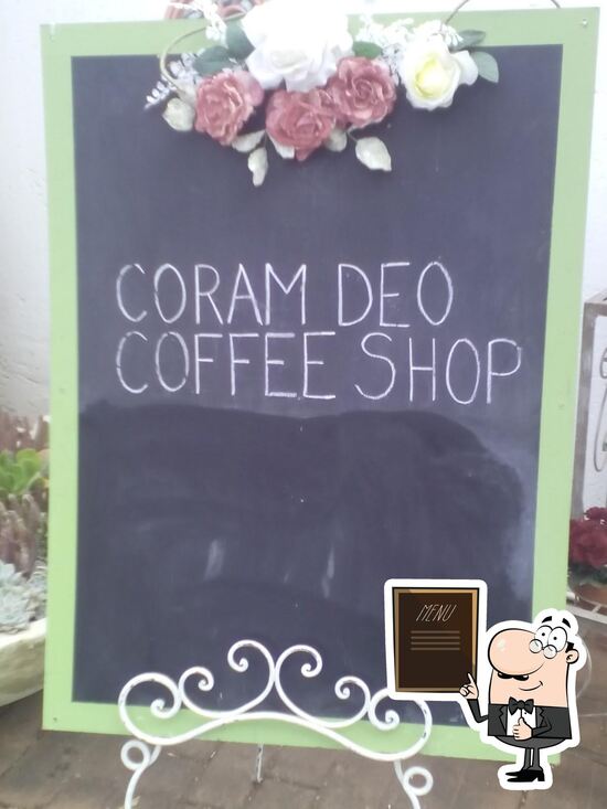 Menu at Coram Deo Coffee Shop, Pretoria