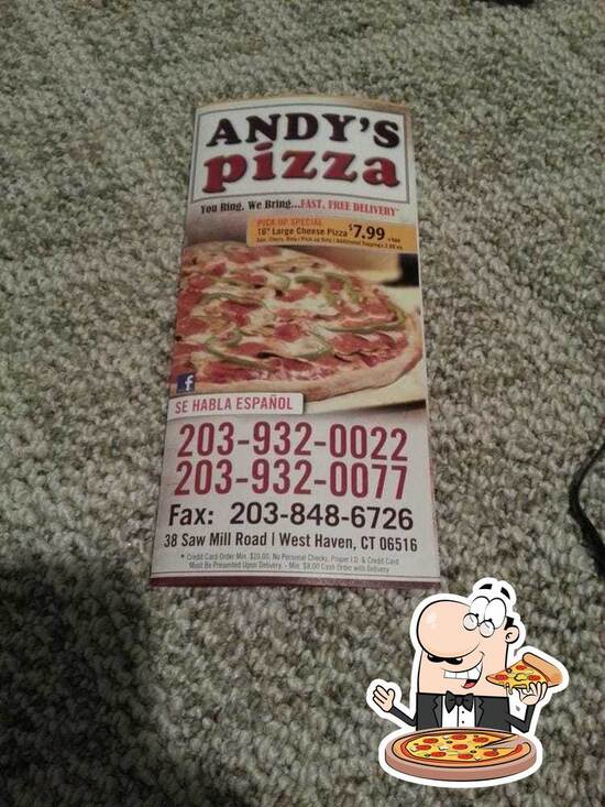 Menu at Andy's Pizza Restaurant, West Haven