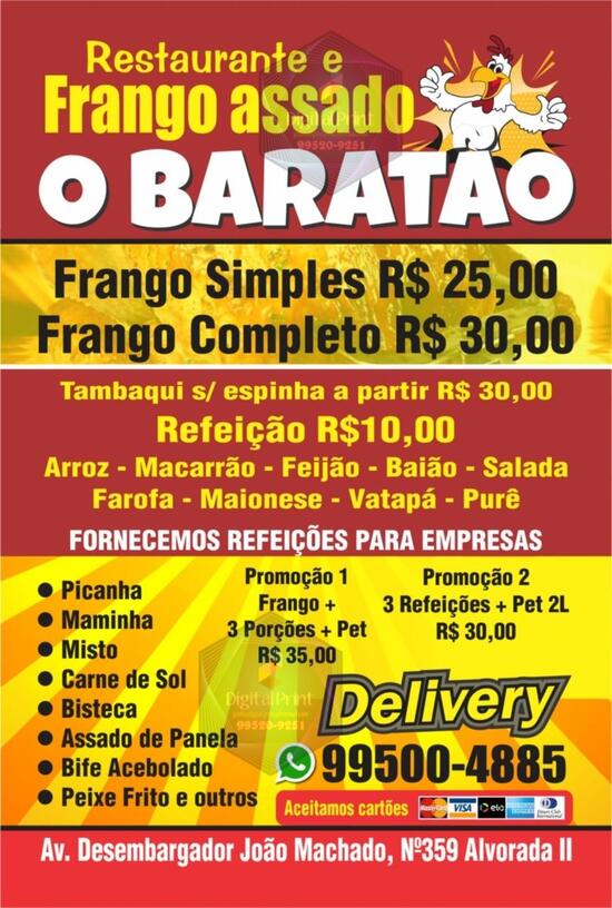 Menu Em Frango Assado O Barat O Manaus