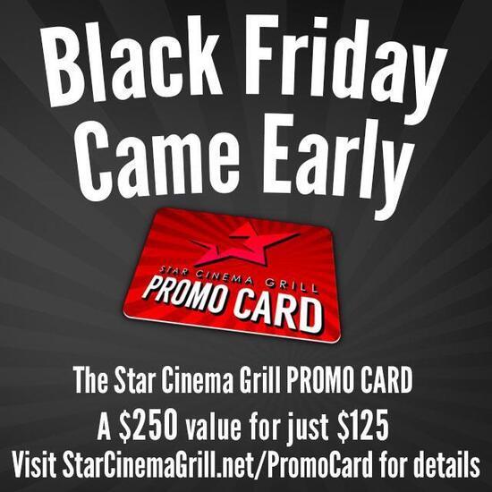 Menu at Star Cinema Grill restaurant, Cypress