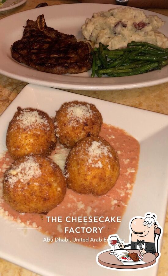 Menu at The Cheesecake Factory restaurant, Abu Dhabi, Yas Mall