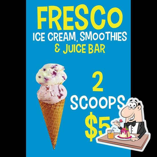 Menu at Fresco Ice Cream, Smoothies & Juice Bar, Cairns
