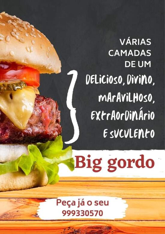 Menu Em Lanche Do Gordo Pub Bar S O Gabriel