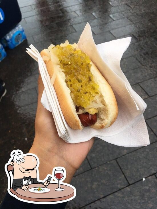 Menu at New York Hot Dogs restaurant, New York City