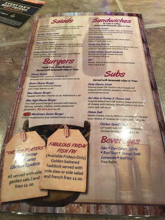 Menu at Bucket Bar & Grill, Odessa