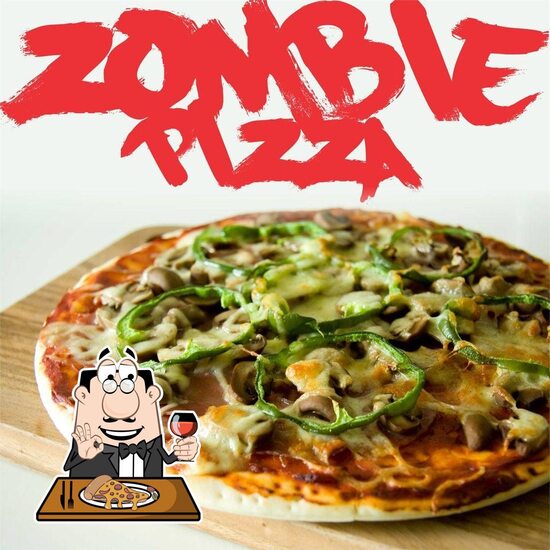 Menu at Zombie Pizza, Comas