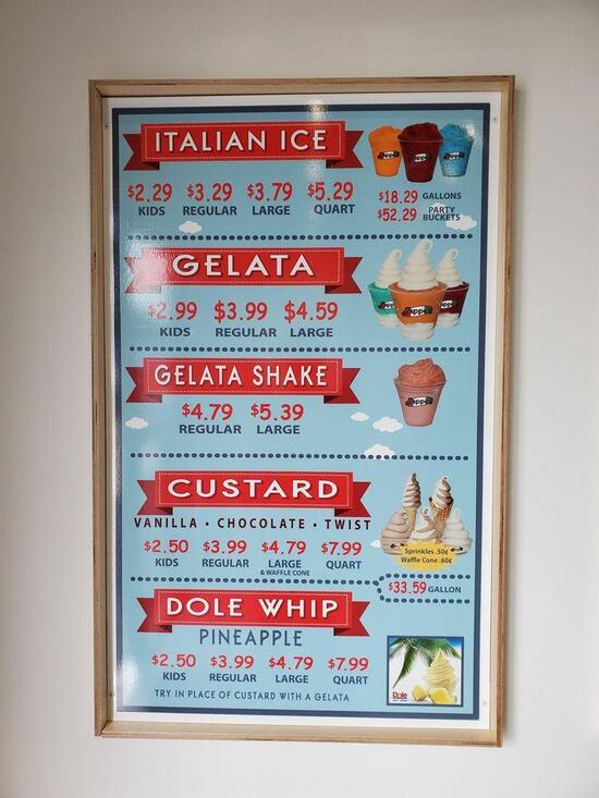 Menu at Zeppe's, West Jordan