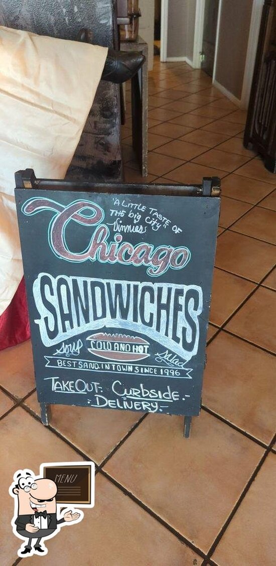 Menu at Vinnie's Chicago Sandwich Shop restaurant, Saint Helens