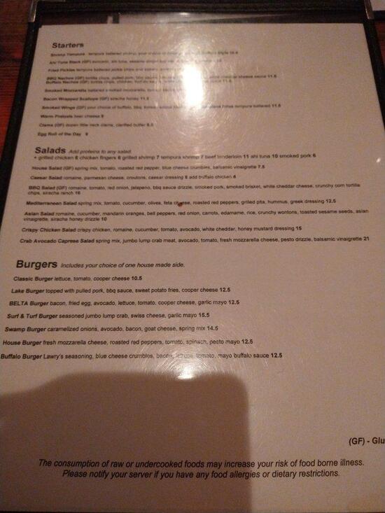 Menu at Lake Sheridan Bar & Grill, Nicholson, 145 Pedrick Rd