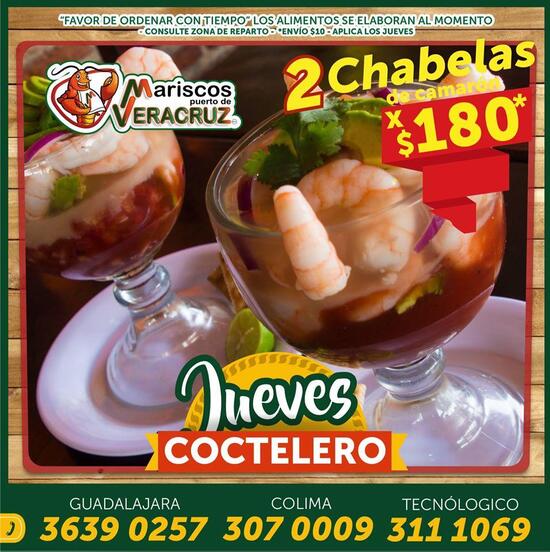 Carta del restaurante Mariscos Puerto del Veracruz, Villa del Álvarez