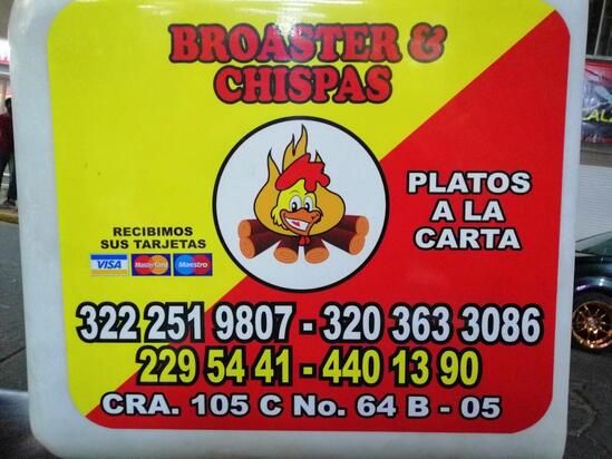 Menu At Asadero Broaster Y Chispas Restaurant Bogotá 