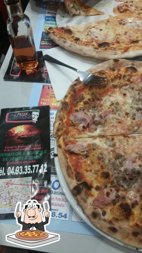Pizza Simon's fast food, Menton Menu du restaurant et commentaires