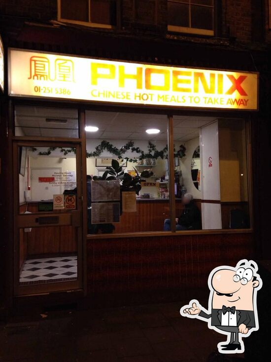Menu at Phoenix Chinese takeaway fast food, London, 5 Lever St