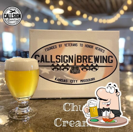 Menu at Callsign Brewing pub & bar, North Kansas City, Burlington St
