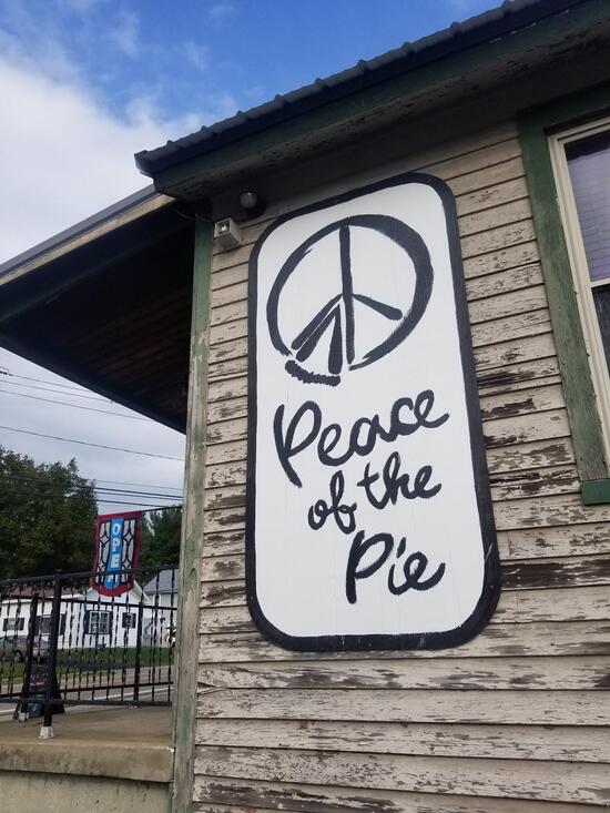 Menu at Peace of the Pie (Extension of Farm in Peace), Collins