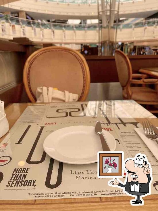 Menu at Lips the Cafe, Abu Dhabi, West Corniche Road