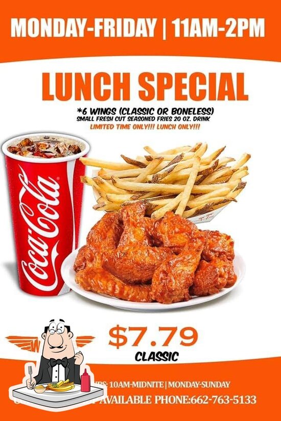 Menu at Wings Unlimited Plus fast food, Yazoo City