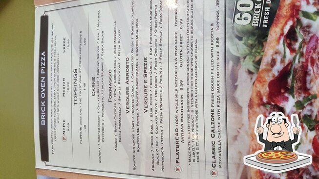 Flippers Pizzeria, 80 W Grant St in Orlando - Restaurant menu and reviews