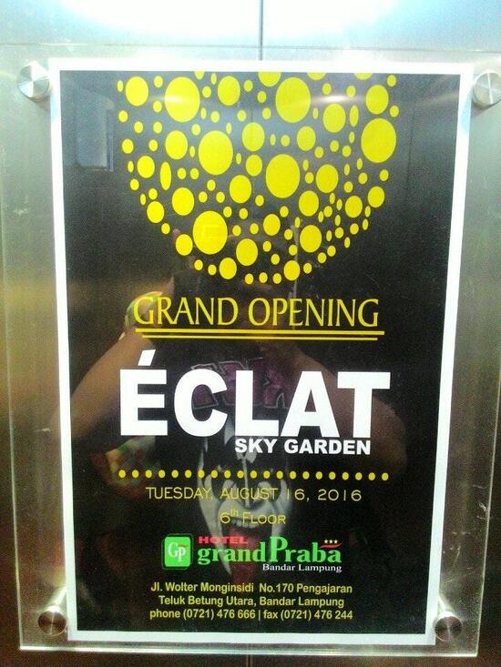Menu at ECLAT SKY GARDEN CAFE, Bandar Lampung