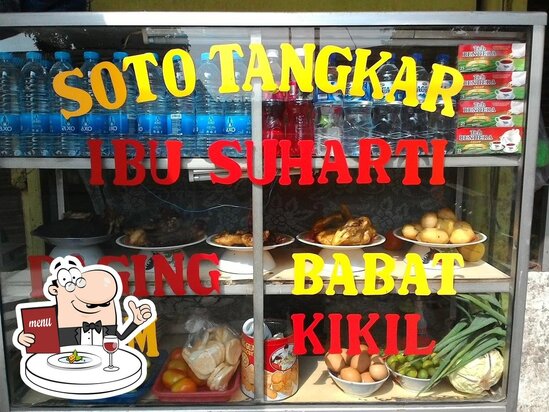 Menu at Soto Tangkar Ibu Suharti restaurant, West Jakarta