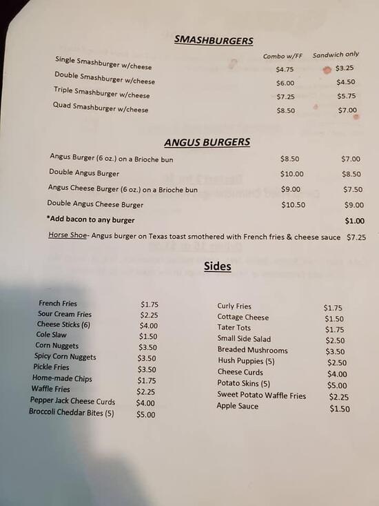 Menu at The Pump pub & bar, Hoopeston