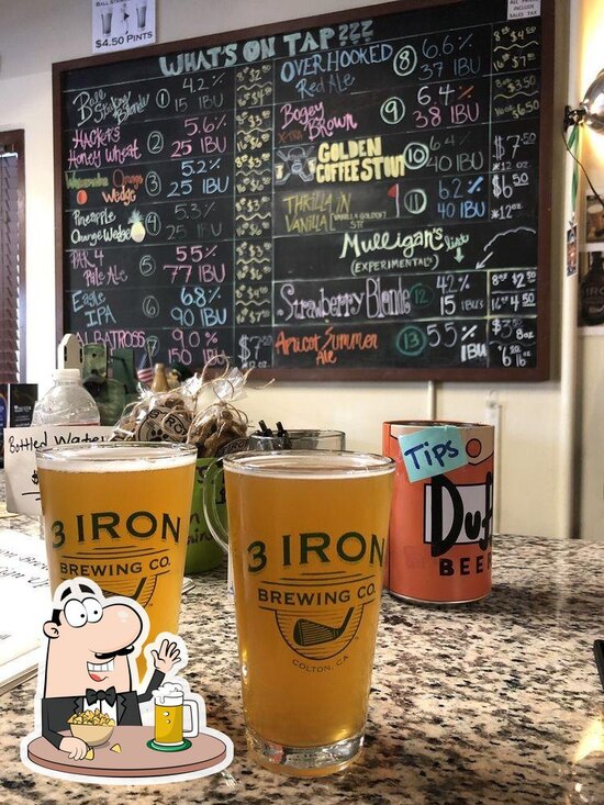 Menu at 3 Iron Brewing Co pub & bar, Colton