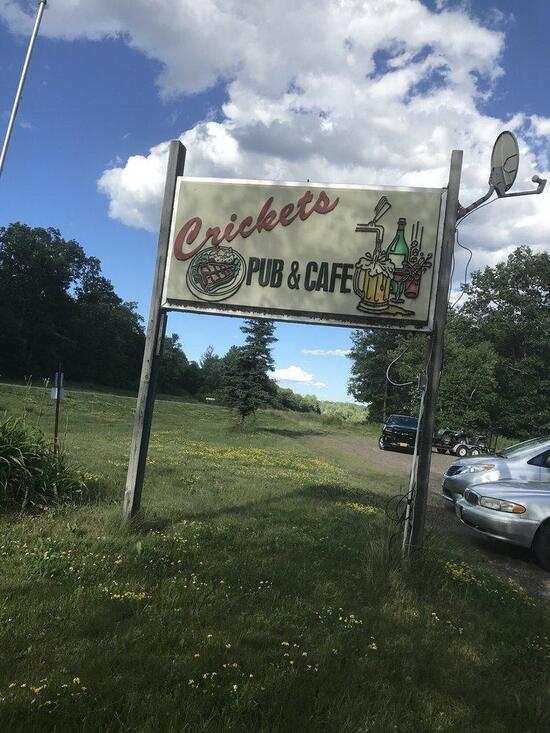Menu at Crickets Pub & Cafe, Lac du Flambeau, WI70