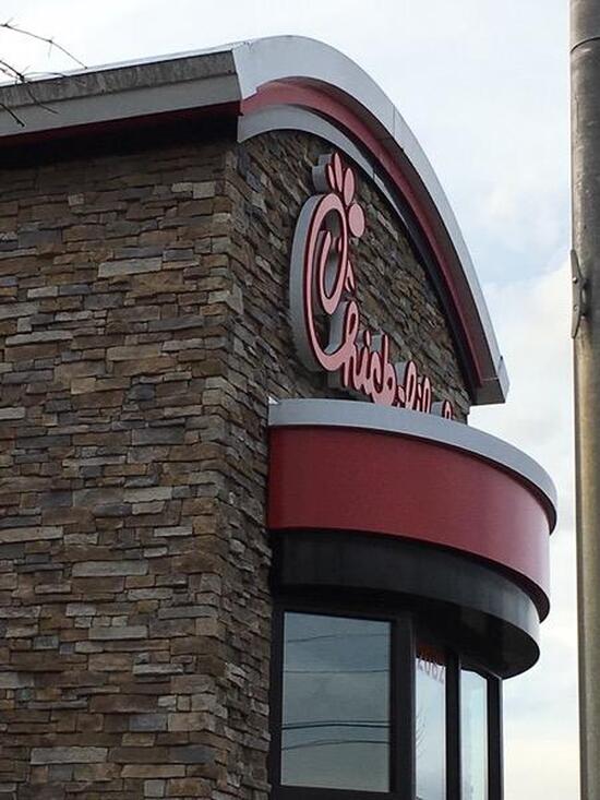 Menu at Chick-fil-A restaurant, Boone, Stadium Dr Trivette Hall