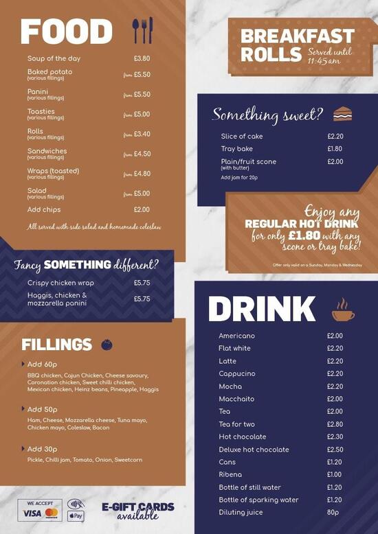 Menu at Aroma Coffee Shop cafe, Galston