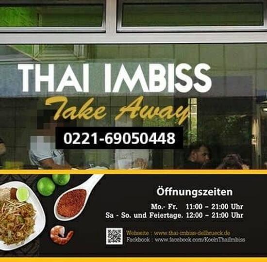 Speisekarte Von Thai Imbiss Restaurant K Ln Dellbr Cker Hauptstr